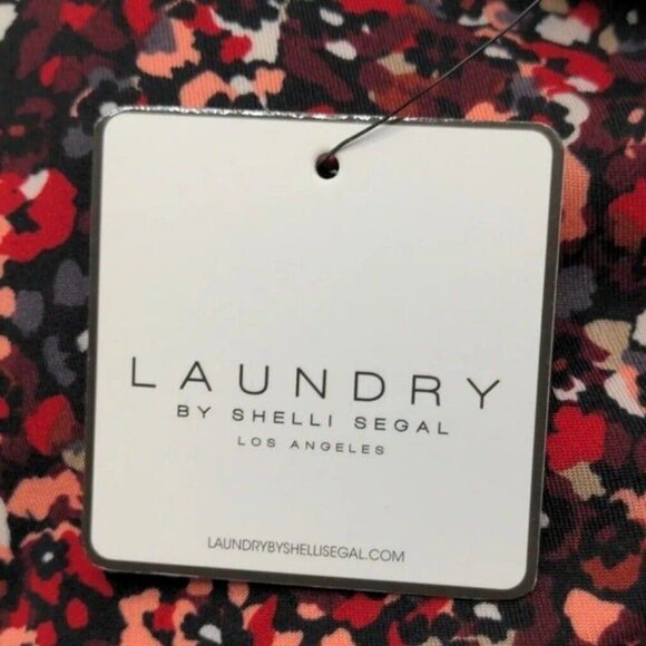 Laundry by Shelli Segal Speckled Floral Sports Bra Multi Color Low Impact Size L - Picture 8 of 8